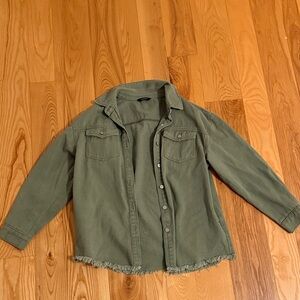 Khaki Utility Jacket for Women